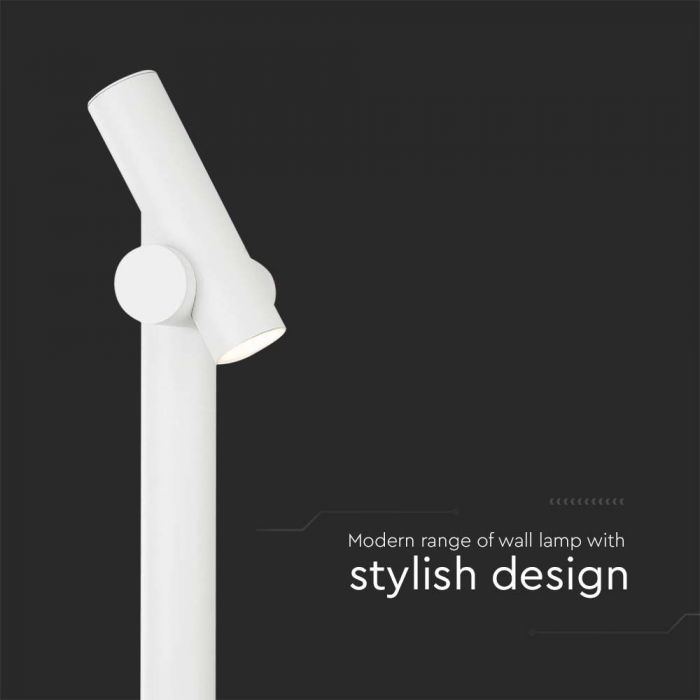 4W(390Lm) LED Utanpåliggande trädgårdslampa, V-TAC, IP44, vit, varmvitt ljus 3000K