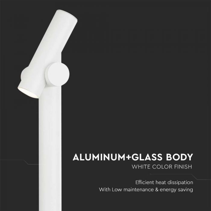 4W(390Lm) LED Utanpåliggande trädgårdslampa, V-TAC, IP44, vit, varmvitt ljus 3000K
