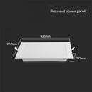 3W(330Lm) LED panelis iebūvējams, kvadrāta, V-TAC SAMSUNG, IP20,  90.2x90.2x28.2mm, neitrāli balta gaisma 4000K