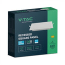 6W(660Lm) LED panel recessed, square, V-TAC SAMSUNG, IP20, 120.5x120.5x28.4mm, neutral white light 4000K SQ