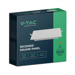 12W(1200Lm) LED-paneel, süvistatav, kandiline, V-TAC, IP20, 170x170x28,4mm, süvistatav. 130mm, soe valge valgus 3000K