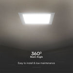 24W(2500Lm) LED paneel süvistatav, kandiline, V-TAC SAMSUNG, IP20, 295x295x28.6mm, soe valge valgus 3000K SQ