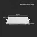 24W(2640Lm) LED paneel süvistatav ruut, IP20, V-TAC SAMSUNG, valge, neutraalne valge valgus 4000K