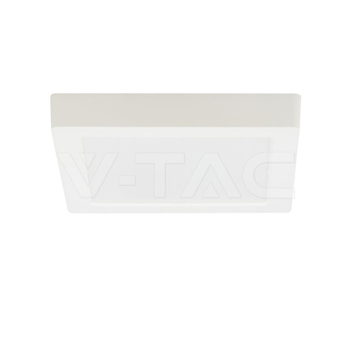 6W(630Lm) LED kvadrātveida virsapmetuma panelis, V-TAC VT-60006CCT, CREE SMD, 105Lm/W, IP20, balts, 120,8x120,8x30,7mm, 120°, 6 gadu garantija, 3in1 gaisma 3000K/4000K/6500K