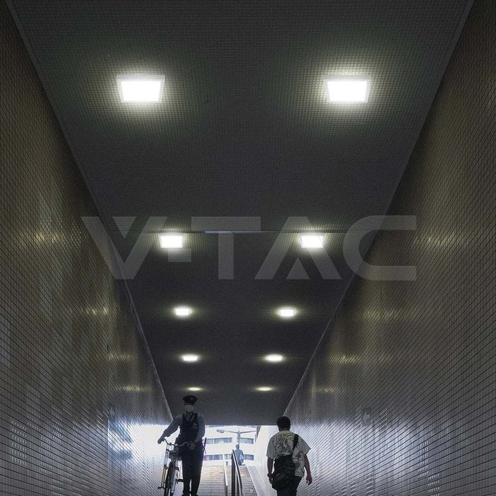 6W(630Lm) LED kvadrātveida virsapmetuma panelis, V-TAC VT-60006CCT, CREE SMD, 105Lm/W, IP20, balts, 120,8x120,8x30,7mm, 120°, 6 gadu garantija, 3in1 gaisma 3000K/4000K/6500K