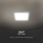 24W(2640Lm) LED-panel, IP20, V-TAC SAMSUNG, vit, 6500K kallvitt ljus