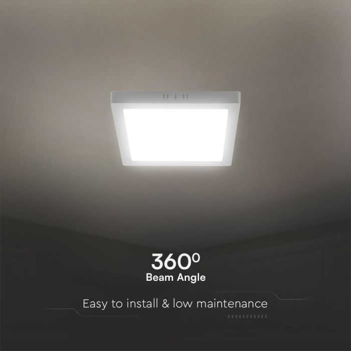 24W(2640Lm) LED-panel, IP20, V-TAC SAMSUNG, vit, 6500K kallvitt ljus