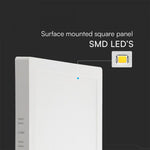 18W(1850Lm) LED-kupolarmatur, V-TAC SAMSUNG, IP20, fyrkantig, vit, varmvitt ljus 3000K