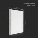 18W(1980Lm) LED surface panel, V-TAC, IP44, square, white, warm white light 3000K SQ
