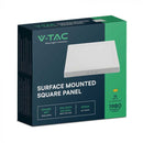 18W(1980Lm) LED surface panel, V-TAC, IP44, square, white, warm white light 3000K SQ