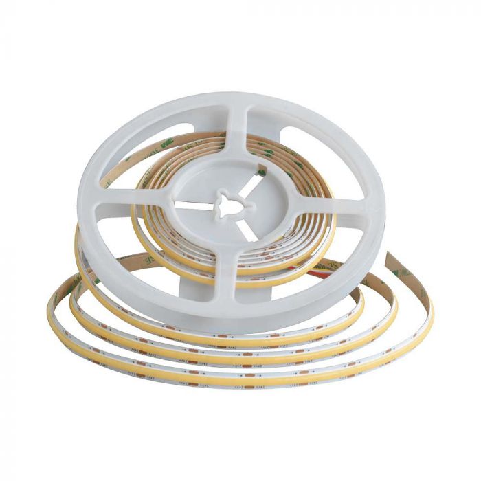 Cena par 1m_18W(1135Lm/m)  24V 560 LED COB lente,8mm, V-TAC, IP20 ūdensnedroša, 3IN1