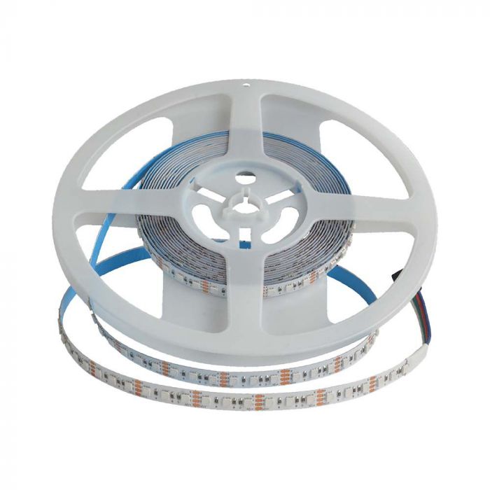 Cena par 1m_12W 24V LED lente,SMD3535, 8mm, V-TAC, ūdensnedroša IP20, RGB