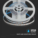 Cena par 1m_12W 24V LED lente,SMD3535, 8mm, V-TAC, ūdensnedroša IP20, RGB