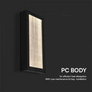 Фасадный светодиодный светильник 20W(2300Lm), V-TAC, IP65, черный, теплый белый свет 3000K