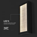 Фасадный светодиодный светильник 20W(2300Lm), V-TAC, IP65, черный, теплый белый свет 3000K