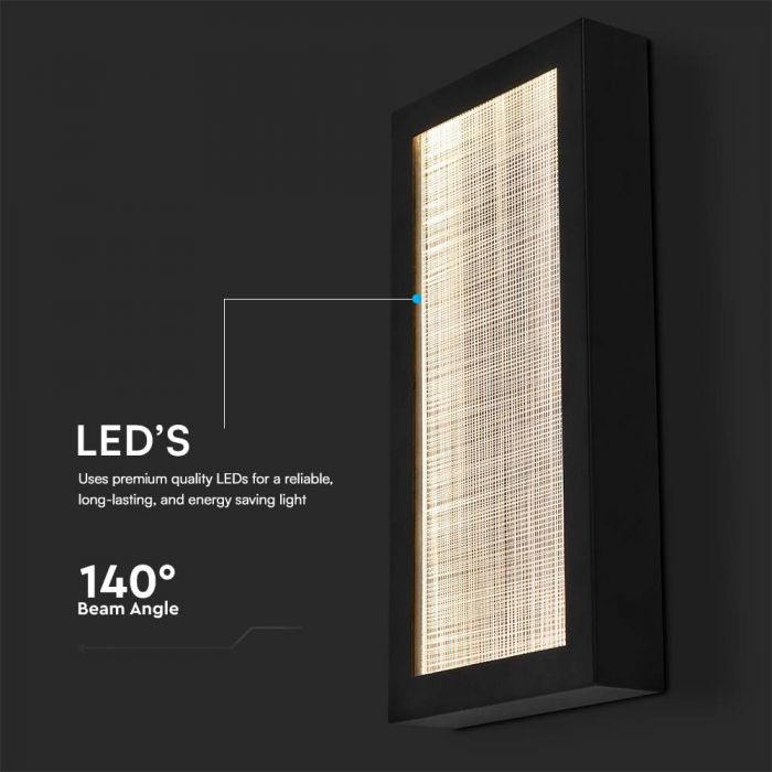 20W(2300Lm) LED Facade light, V-TAC, IP65, black, warm white light 3000K