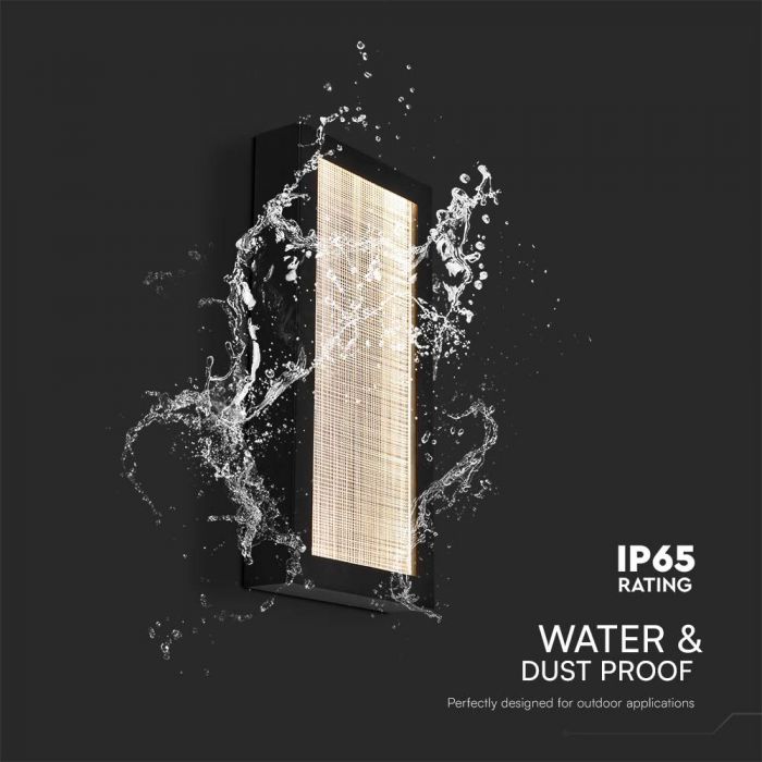 Фасадный светодиодный светильник 20W(2300Lm), V-TAC, IP65, черный, теплый белый свет 3000K