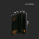 12W(1250Lm) LED Fasādes gaismeklis, V-TAC, IP65, melns, neitrāli balta gaisma 4000K