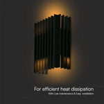 12W(1250Lm) LED Facade light, V-TAC, IP65, black, neutral white light 4000K