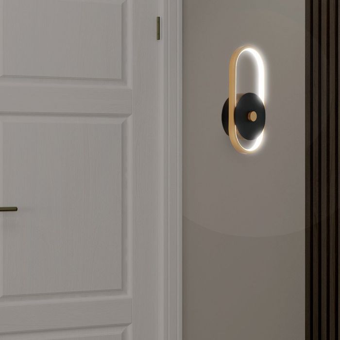 15W(1650Lm) LED Fasādes gaismeklis, V-TAC, IP54, Melns + antīkais misiņš, neitrāli balta gaisma 4000K