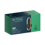 15W(1650Lm) LED Fasādes gaismeklis, V-TAC, IP54, Melns + antīkais misiņš, neitrāli balta gaisma 4000K