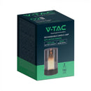 2W(110Lm) LED-bordslampa i dimmigt glas, V-TAC, IP20, 85x130mm, dimbar, varmvitt ljus 3000K