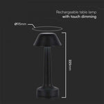 1W(40Lm) LED galda lampa, V-TAC, IP20, melna, 3IN1