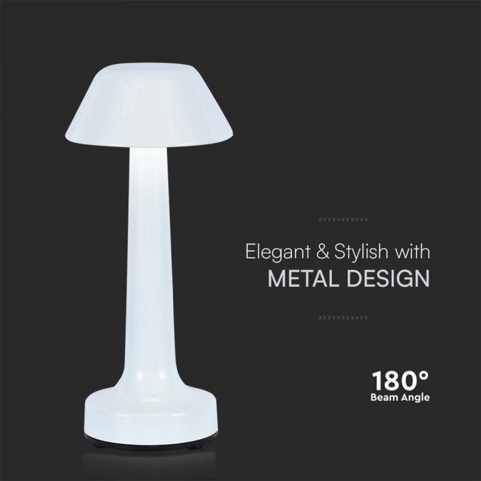 1W(40Lm) LED-bordslampa, V-TAC, IP20, vit, 3IN1