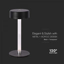 3W(210Lm) LED galda lampa, V-TAC, IP20, melna, 3IN1