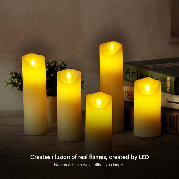 LED candle-shaped table lamp, 53x110MM 2xAA battery, warm white light 2700K