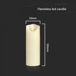LED-ljusformad bordslampa, 53x150MM 2xAA batteri, varmvitt ljus 2700K
