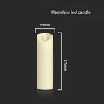 LED-ljusformad bordslampa, 53x175MM 2xAA batteri, varmvitt ljus 2700K