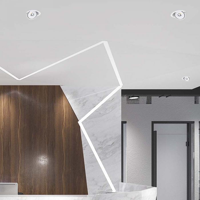 20W(1408Lm) COB LED iebūvējams griestu gaismeklis, V-TAC, IP20, balts, 3IN1