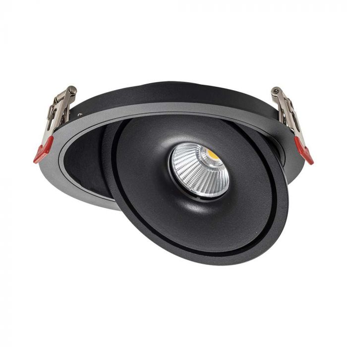 28W(2500Lm) COB LED infälld takarmatur, V-TAC, IP20, svart, 3IN1