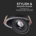 28W(2500Lm) COB LED recessed ceiling luminaire, V-TAC, IP20, black, 3IN1