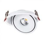 30W(2500Lm) COB LED recessed ceiling luminaire, V-TAC, IP20, white, 3IN1
