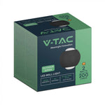 2W(200Lm) COB LED Facade luminaire, V-TA, IP54, black, neutral white 4000K