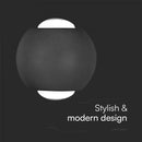 2W(200Lm) COB LED fasadarmatur, V-TA, IP54, svart, neutralvit 4000K