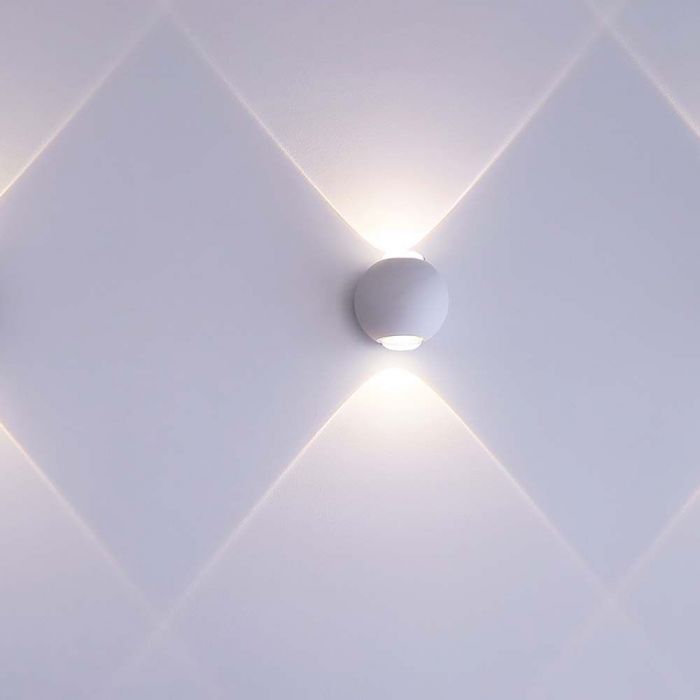 2W(200Lm) COB LED Fasādes gaismeklis, V-TA, IP54, balts, silti balta gaisma 3000K