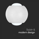 2W(200Lm) COB LED Fasādes gaismeklis, V-TA, IP54, balts, neitrāli balta gaisma 4000K