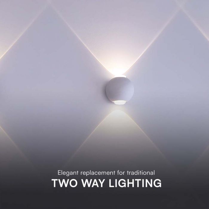 2W(200Lm) COB LED Fasādes gaismeklis, V-TA, IP54, balts, neitrāli balta gaisma 4000K