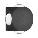 4W(390Lm) COB LED Fasādes gaismeklis, V-TAC, IP54, melns, silti balta gaisma 3000K