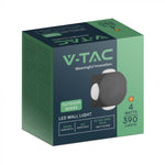 4W(390Lm) COB LED Facade luminaire, V-TAC, IP54, black, warm white light 3000K