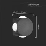 4W(390Lm) COB LED Facade luminaire, V-TAC, IP54, black, warm white light 3000K