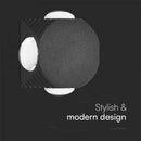 4W(390Lm) COB LED Fasādes gaismeklis, V-TAC, IP54, melns, silti balta gaisma 3000K