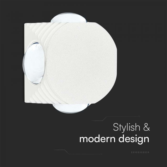 Фасадный светильник 4W(390Lm) COB LED, V-TAC, IP54, белый 4000K