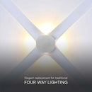 Фасадный светильник 4W(390Lm) COB LED, V-TAC, IP54, белый 4000K