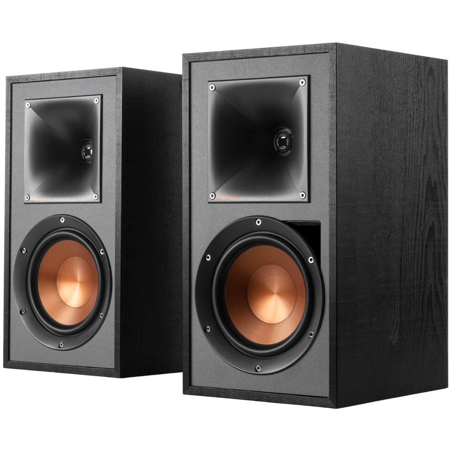 Klipsch Reference R-51PM aktīvie plaukta skaļruņi, 120 W, Bluetooth, USB-B, optiskā un RCA ieeja, melni, 2 gab.