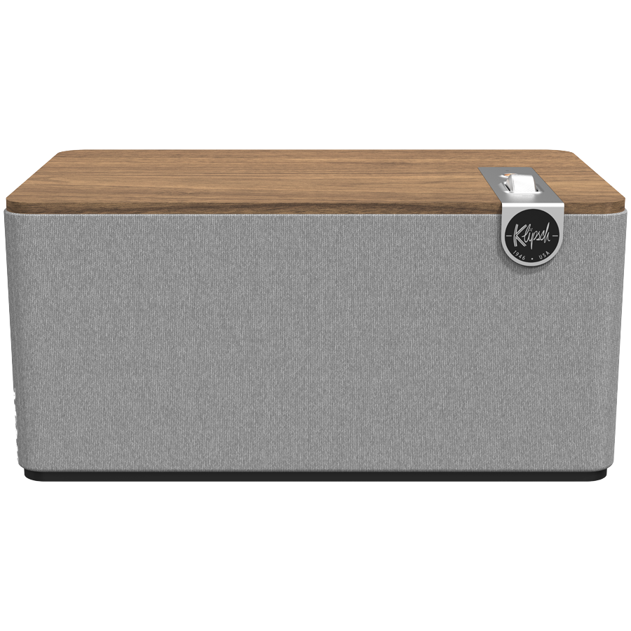 Premium klases galda skaļrunis ar klasisku koka dizainu un modernām audio tehnoloģijām, paredzēts augstas kvalitātes mājas audio pieredzei.