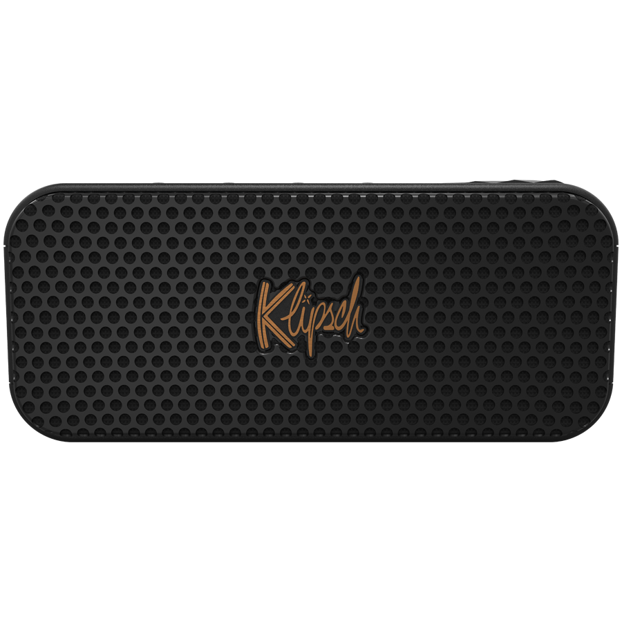 Klipsch Nashville portatīvais Bluetooth skaļrunis, 20 W, Bluetooth 5.3, IP67, līdz 24 h darbība, USB-C, 360° skaņa, melns